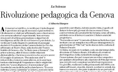 La rivoluzione pedagogica da Genova – Repubblica 15 dicembre