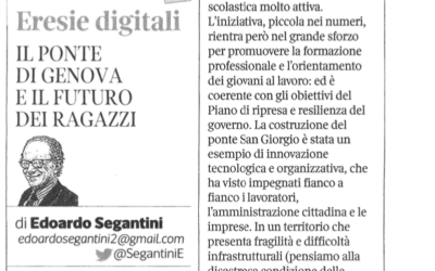 Il Ponte di Genova e il futuro dei ragazzi – l’articolo di Edoardo Segantini