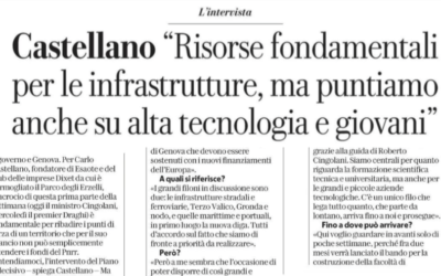 Intervista del presidente Castellano su Repubblica: “Ok risorse, ma puntiamo anche su hi tech e giovani”
