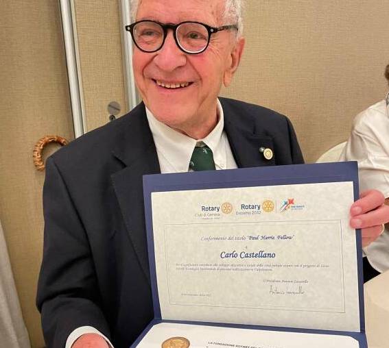 Liceo Tecnologico Sperimentale, Rotary premia il presidente di Alpim Carlo Castellano